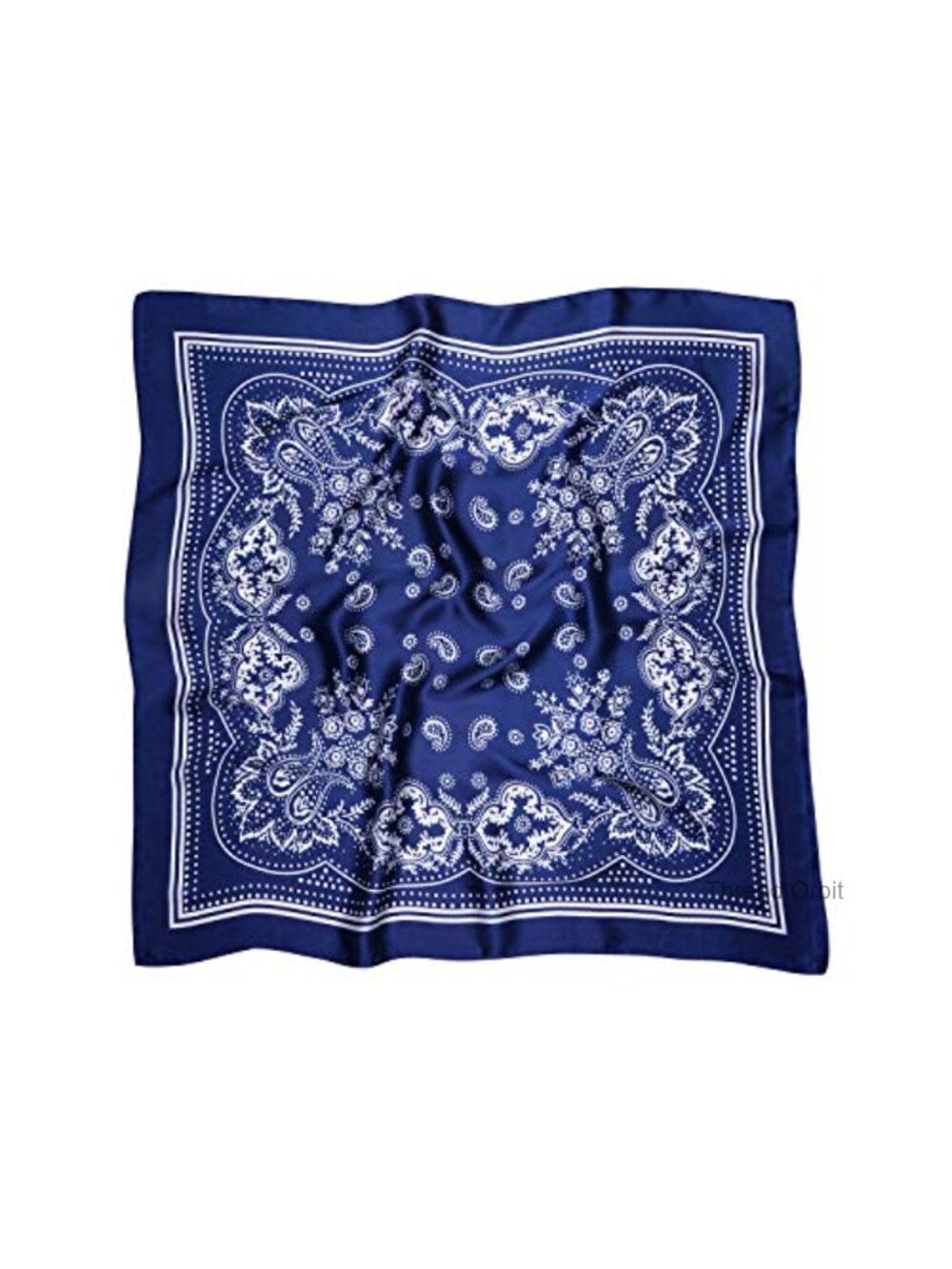 Vintage Bandana Square Scarf Silk Satin Unisex Paisley Neckerchief Hair Scarf